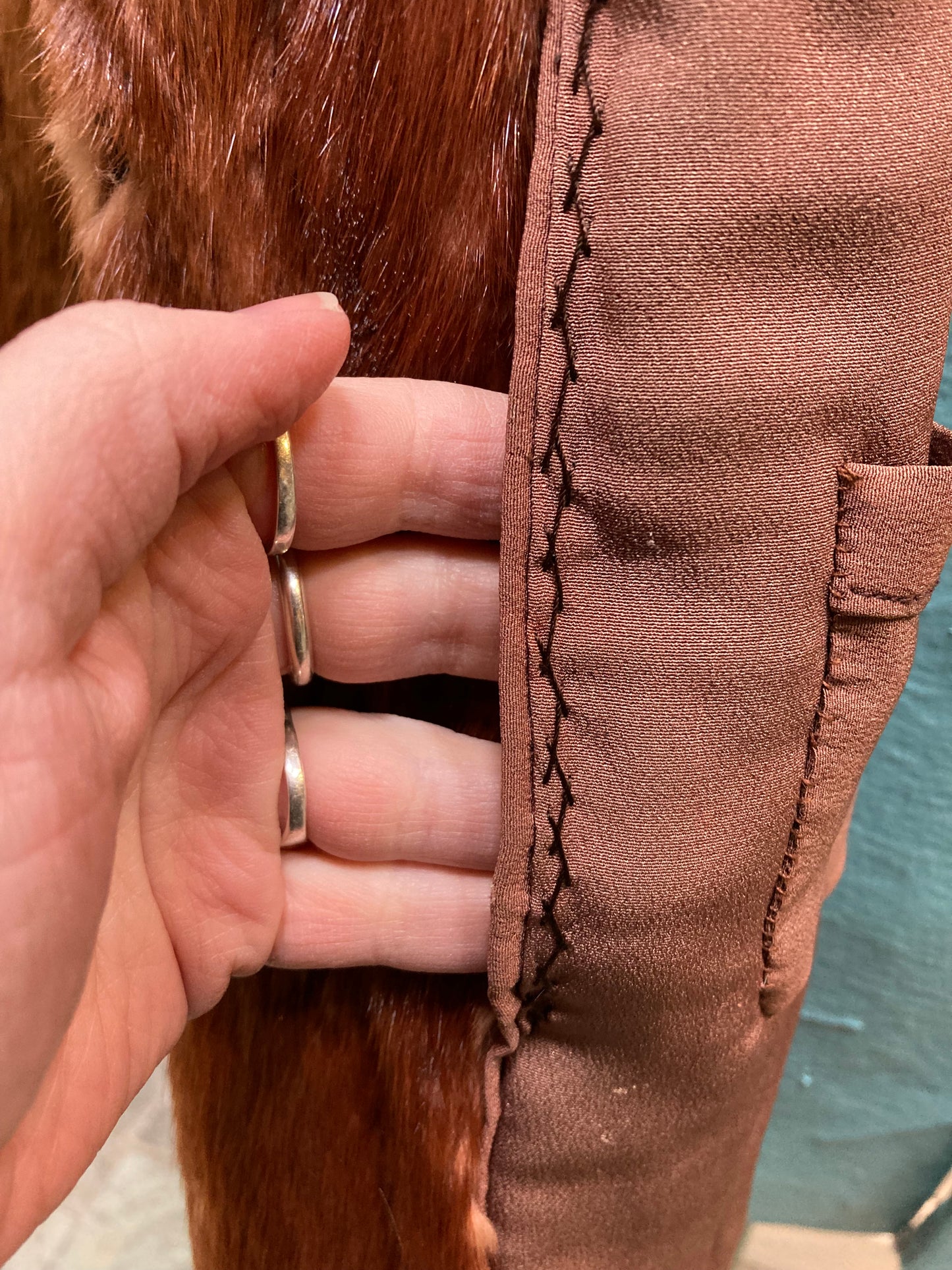 Kingspier Vintage - Vintage Louis Saltzman fur opera coat with hook and eye closures and twp front pockets, one inside pocket.
Made in USA.