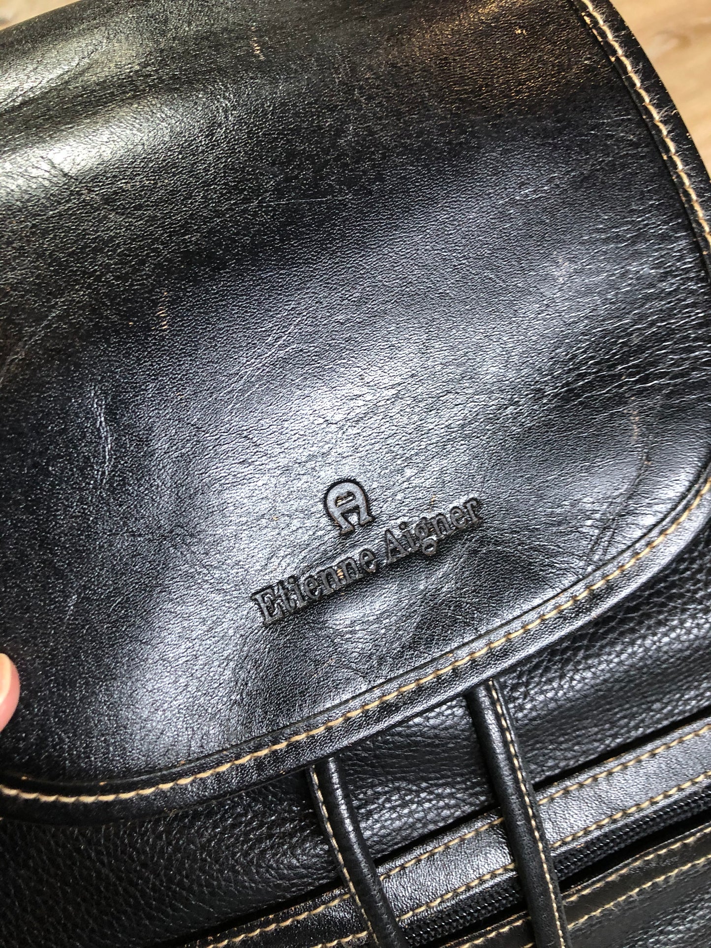 Etienne Aigner Black Leather Backpack SOLD