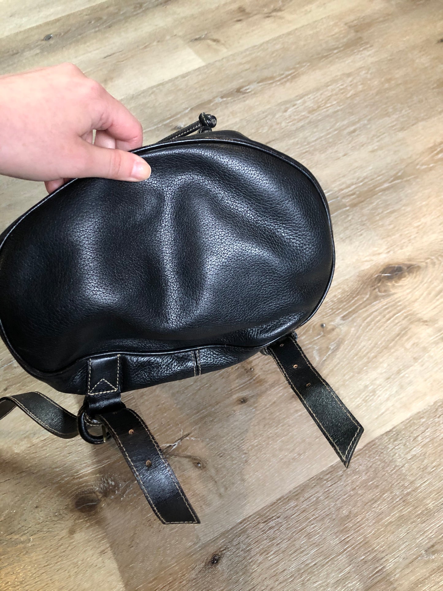 Etienne Aigner Black Leather Backpack SOLD