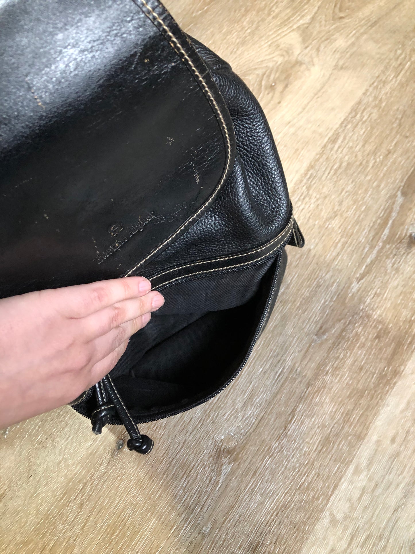 Etienne Aigner Black Leather Backpack SOLD