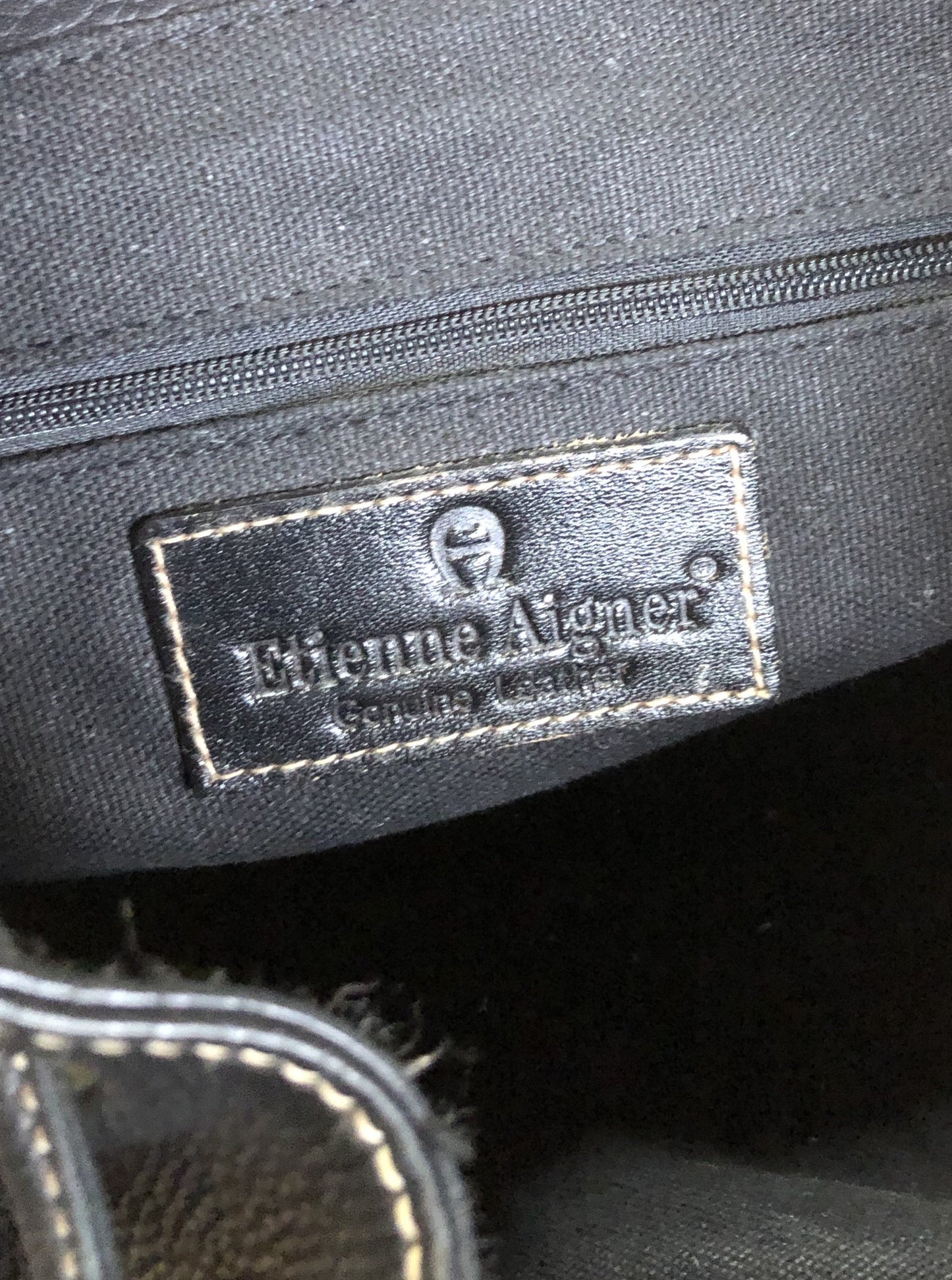 Etienne Aigner Black Leather Backpack SOLD