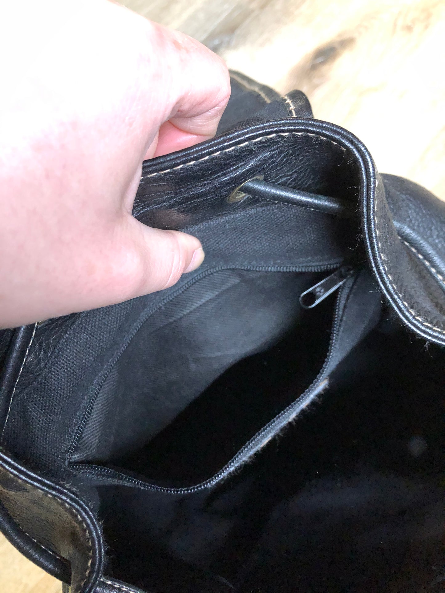 Etienne Aigner Black Leather Backpack SOLD
