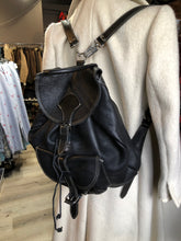 Load image into Gallery viewer, Vintage Roots Black Pebble Full Grain Leather Backpack. &quot;Alex&quot; Made in Canada, SOLD

