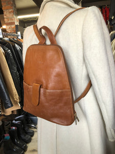 Opale Brown Leather Backpack, SOLD