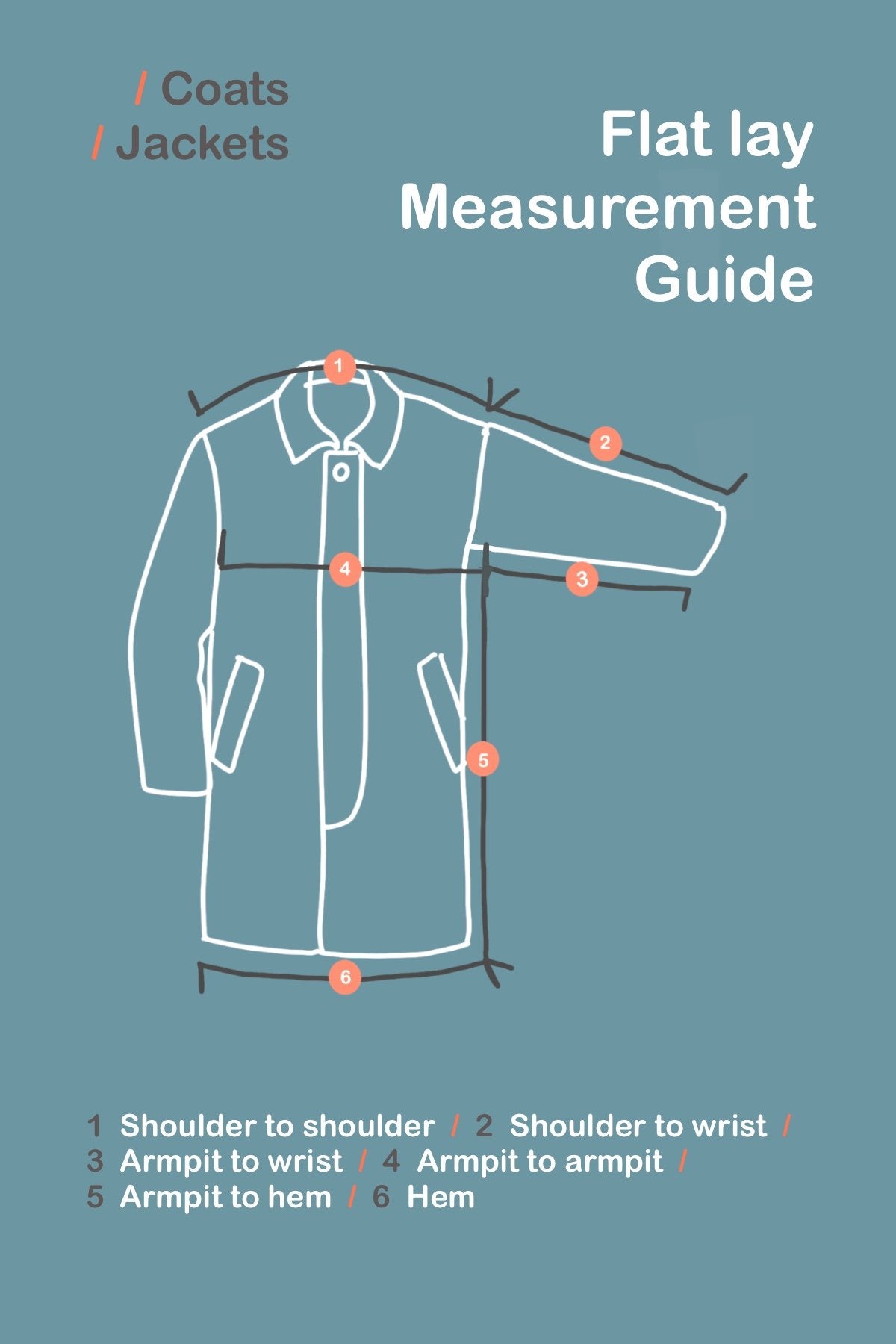 Kingspier Vintage - Measurement guide for coats and jackets