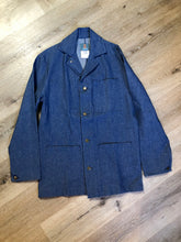 Load image into Gallery viewer, Kingspier Vintage - Hamill denim jacket in a medium wash with button closures, three patch pockets on the front and one inside breast pocket. Made in Canada. Size small. 
