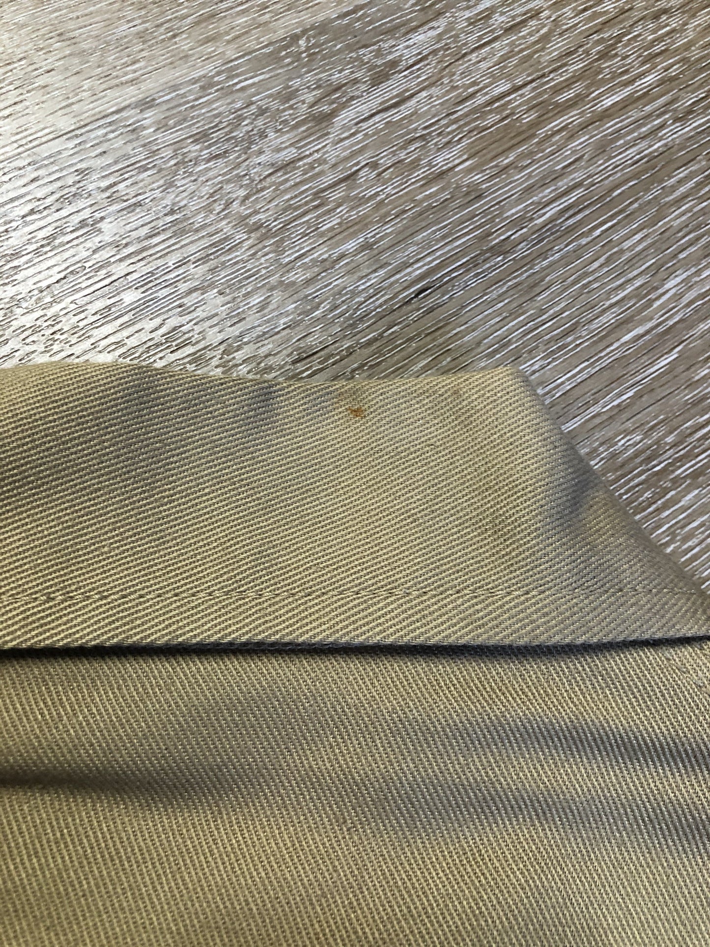 Kingspier Vintage - GWG (Great Western Garment Co.) “Nev’r-press” 1970’s western style denim jacket in tan with snap closures and two flap pockets. Made in Canada. Size 40Lrg.