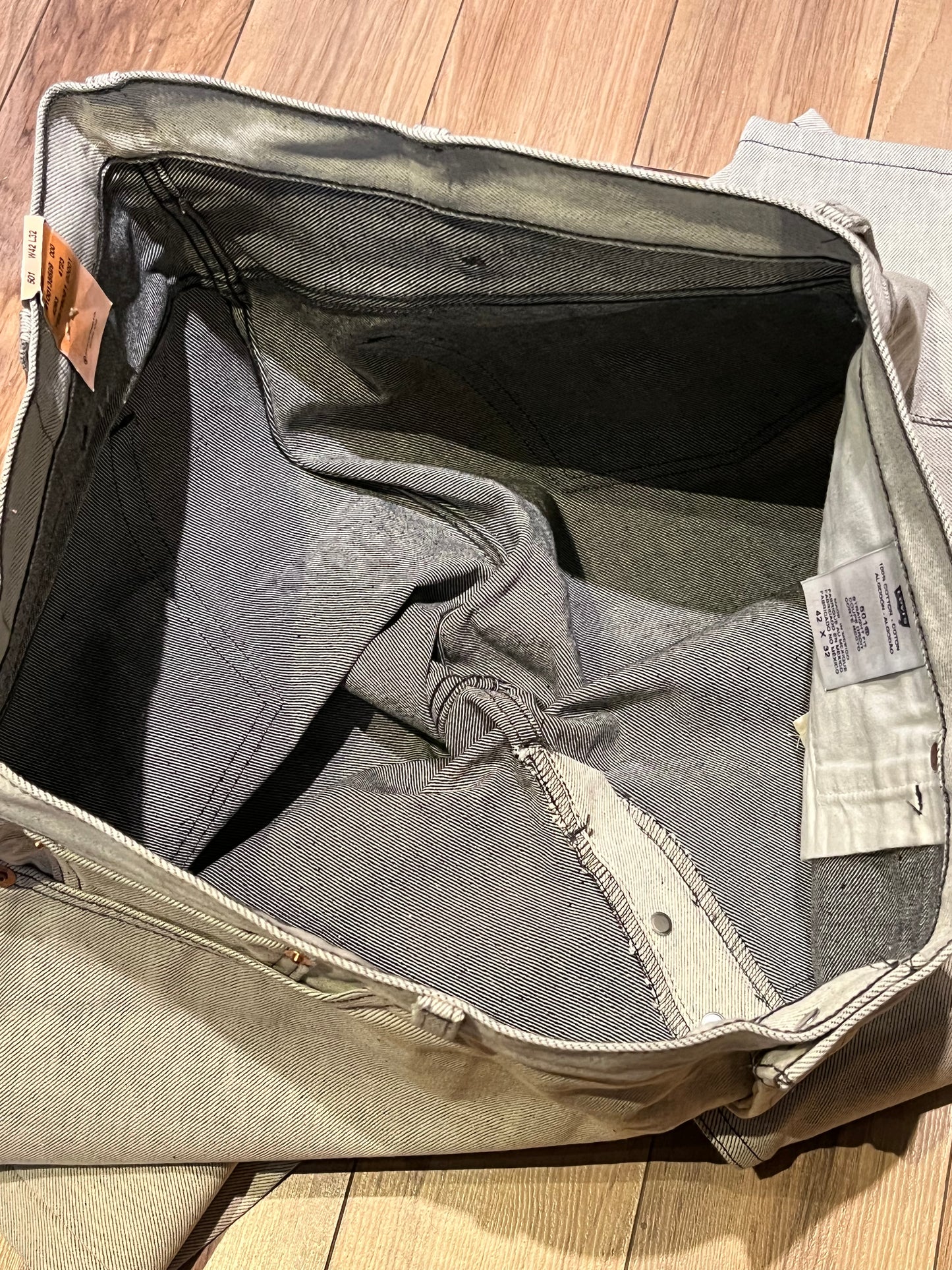 Levi’s 50xx - 42”x32” Rigid Grey Denim Jeans Deadstock New with tags Rare Rigid Red Tab Higher rise Button fly Straight fit 100% cotton Made in Mexico