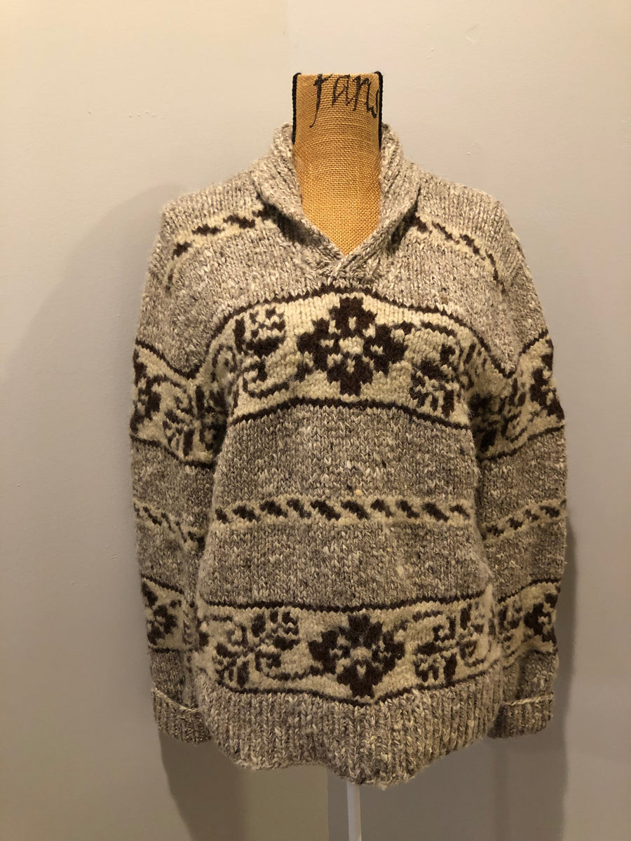 Vintage Cowichan Style Pullover Sweater – KingsPIER vintage