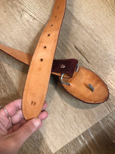 Load image into Gallery viewer, Kingspier Vintage - Vintage red reptile leather snap belt with wrapped buckle.
