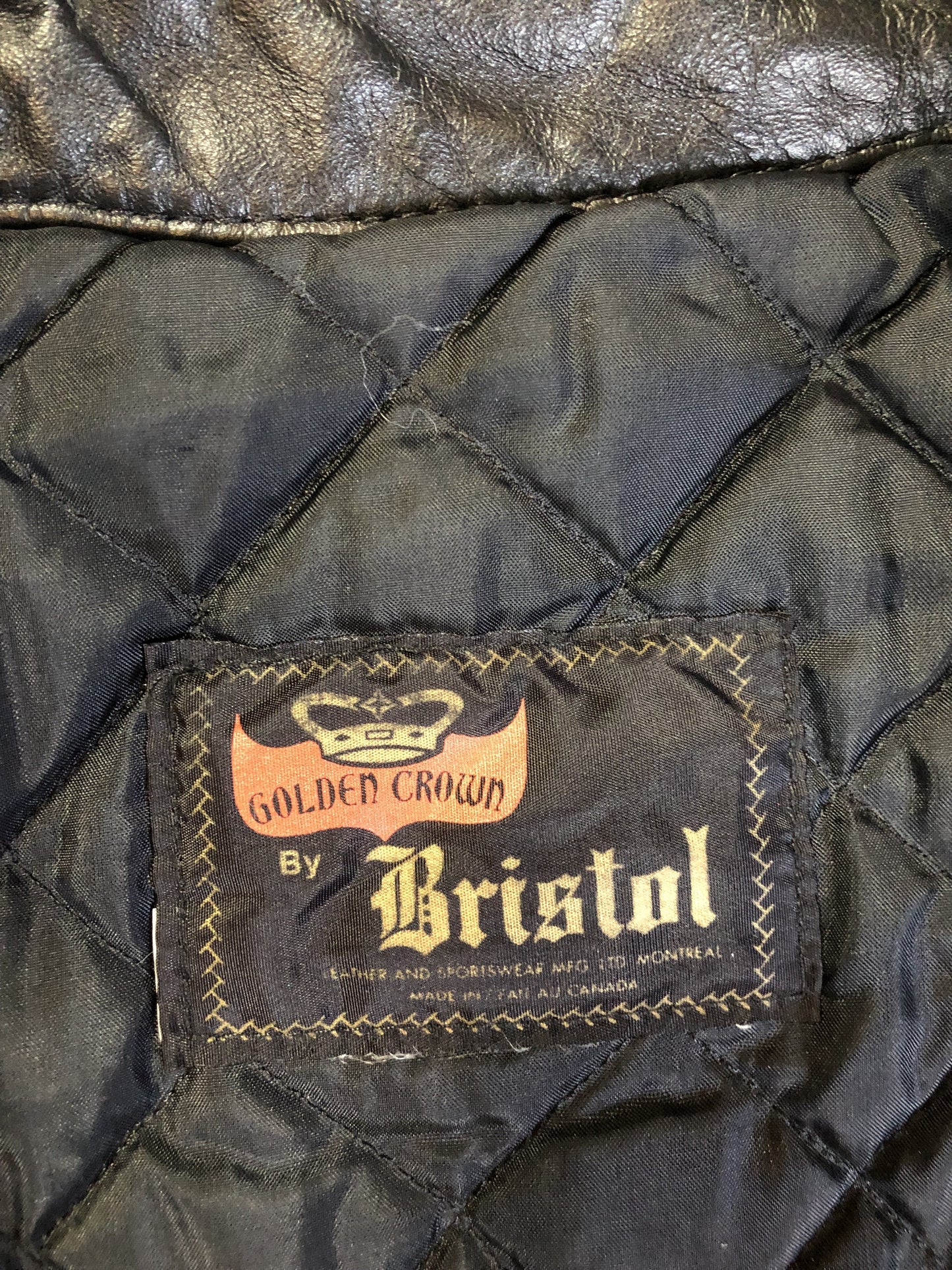 Kingspier Vintage - Vintage 1980’s Bristol “Golden Crown” black leather motorcycle jacket with leather fringe, suede rose applique in the front and back, silver hardware, lace up sides zipper closure, zip pockets and a quilted lining. Made in Canada. Women’s size small.