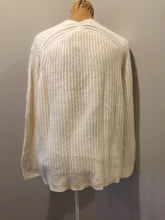 Load image into Gallery viewer, Kingspier Vintage - All Saints mohair blend ribbed knit v-neck sweater in cream. Size XS.
