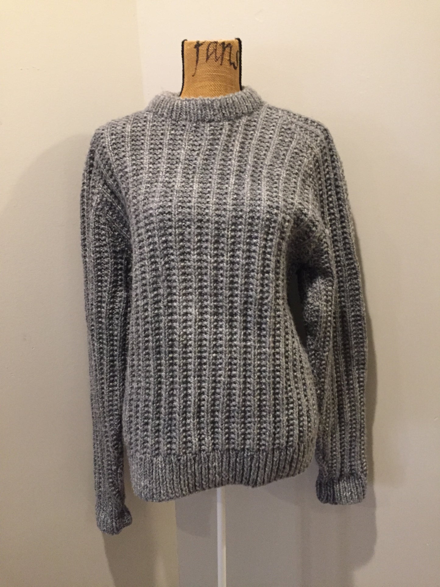 Kingspier Vintage - grey wool contemporary sweater.