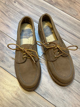 Load image into Gallery viewer, Vintage Prospector 1980’s NWOT deadstock brown leather three eyelet boat shoe.

Made in Canada
Size US 8 womens

