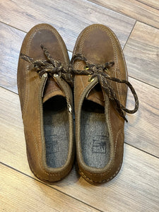 Vintage Prospector 1980’s NWOT deadstock moc toe three eyelet brown leather shoes, Made in Canada

Size US 9.5 womens