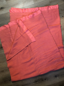 Kingspier Vintage - Hundson’s Bay Company bright pink 100% wool blanket.