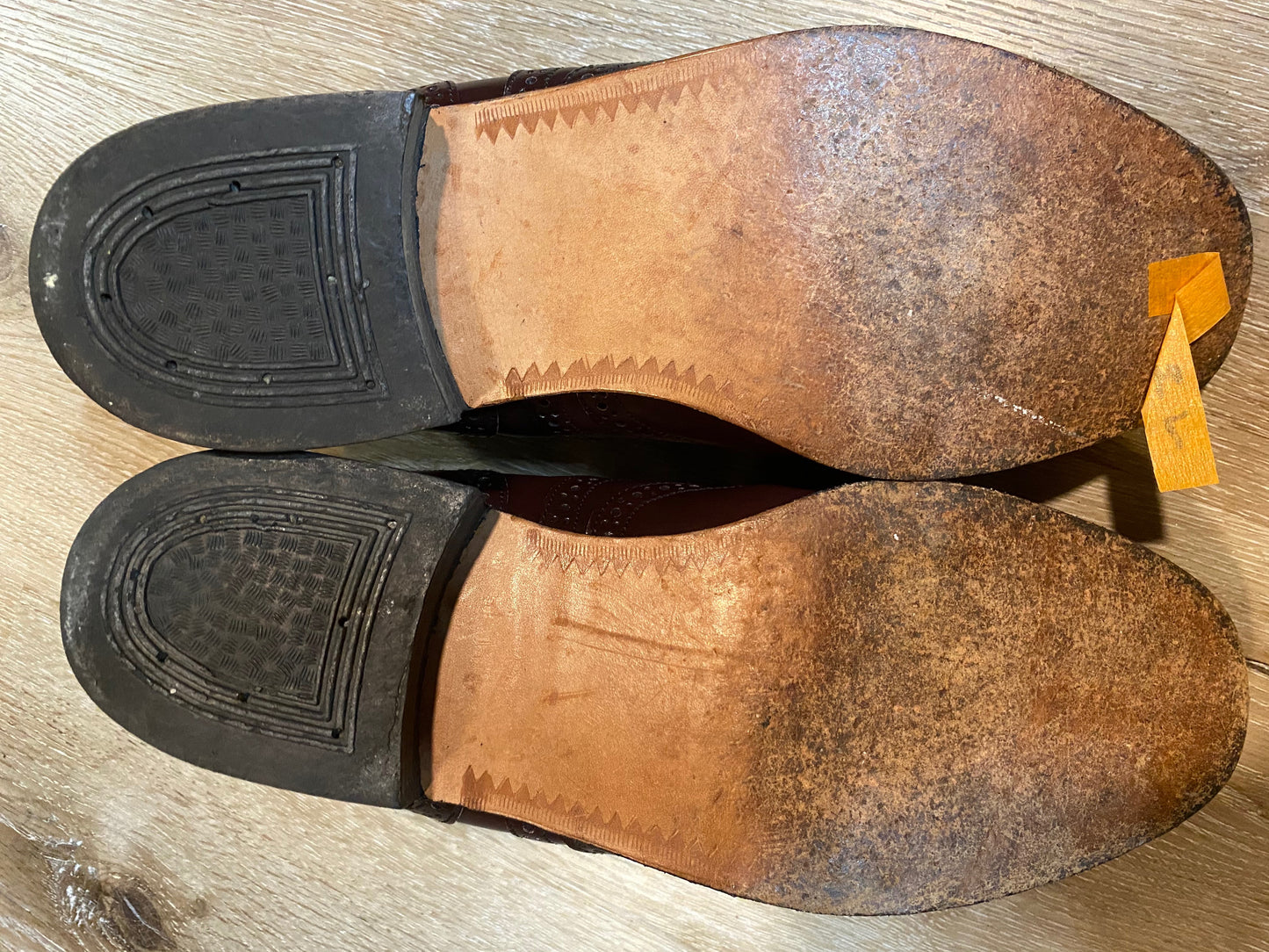 Kingspier Vintage - Burgundy Full Brogue Wingtip Oxfords by Eaton Birkdale - Sizes: 7M 8.5W 39-40EURO, Made in Czechoslovakia, Leather Soles and Rubber Heels