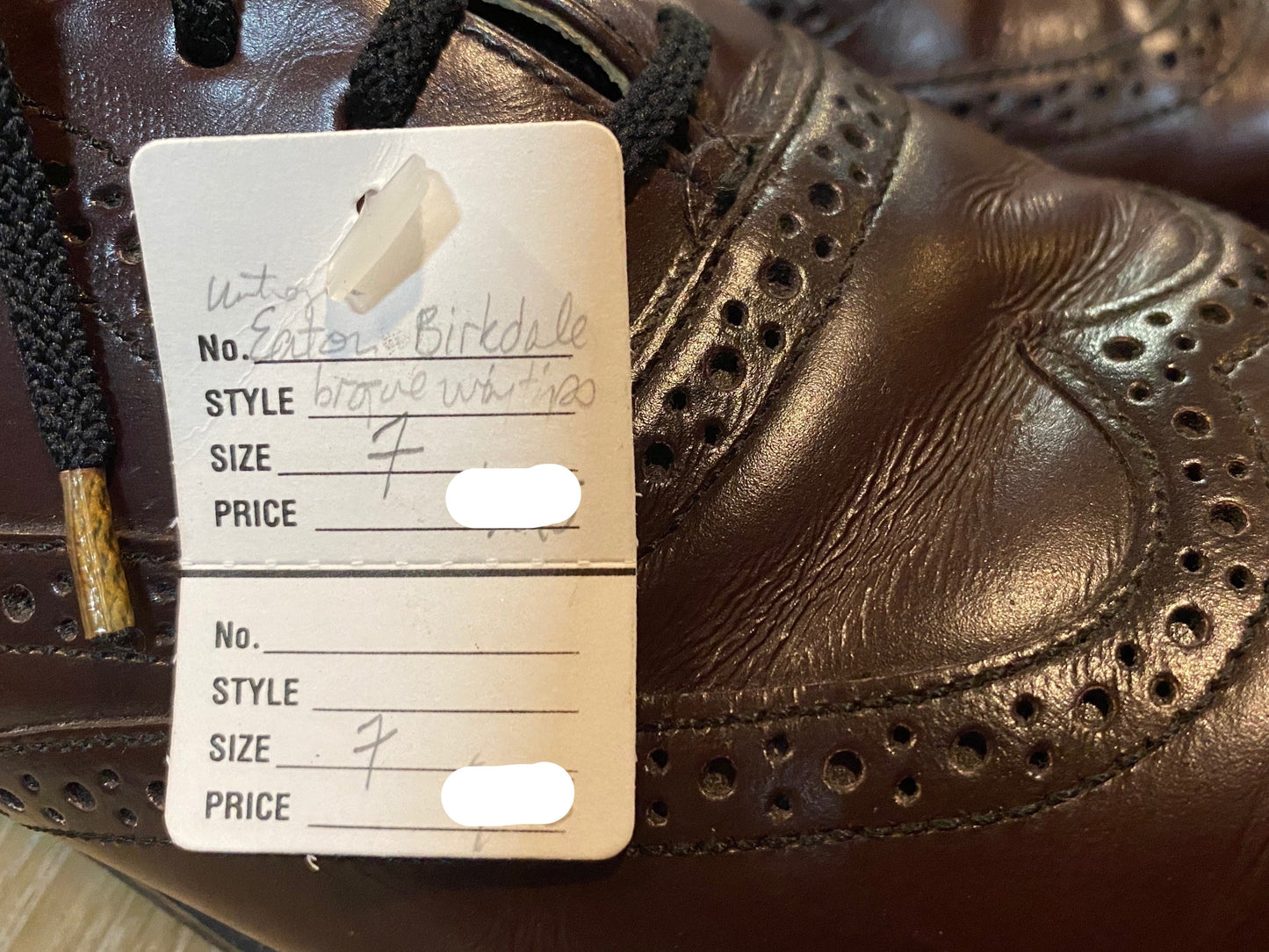Kingspier Vintage - Burgundy Full Brogue Wingtip Oxfords by Eaton Birkdale - Sizes: 7M 8.5W 39-40EURO, Made in Czechoslovakia, Leather Soles and Rubber Heels