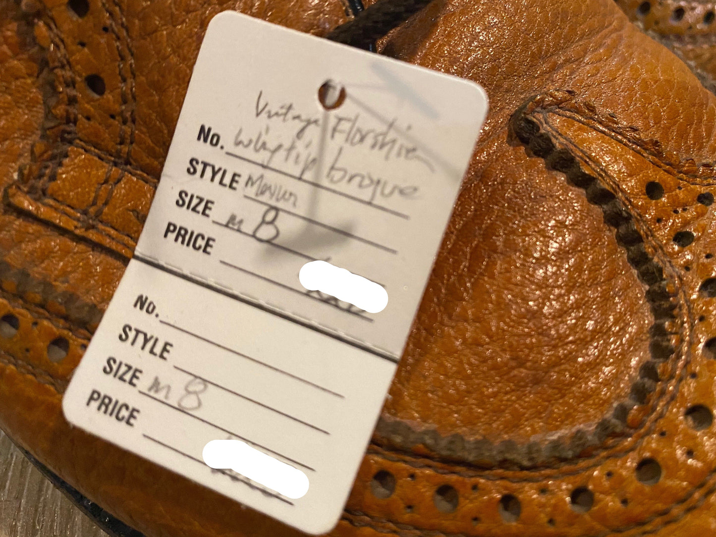 Kingspier Vintage - Light Brown Full Brogue Wingtip Derbies by Florsheim - Sizes: 8M 10W 41EURO, Made in Mexico, Designed and Made Exclusively for Florsheim Shoe Shop, Leather Soles and Insoles