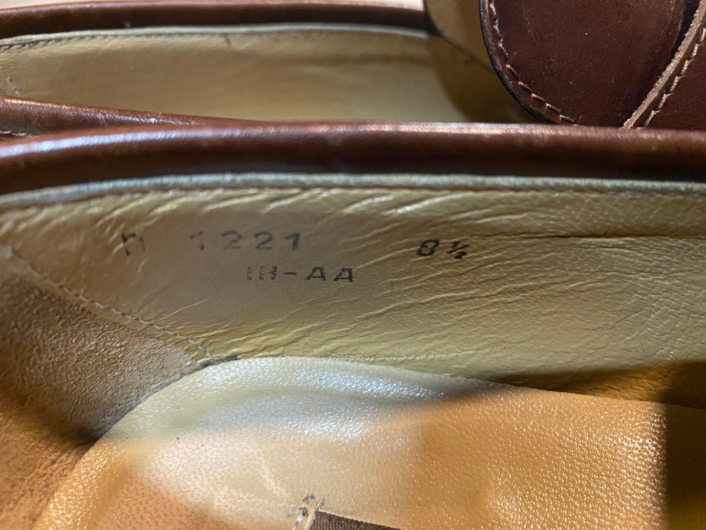 Kingspier Vintage - Brown Leather Penny Loafers by Pollini - Sizes: 8.5M 10.5W 41-42 EURO, Made in Italy, Vero Cuoio Leather Soles, Partial Rubber Heels
