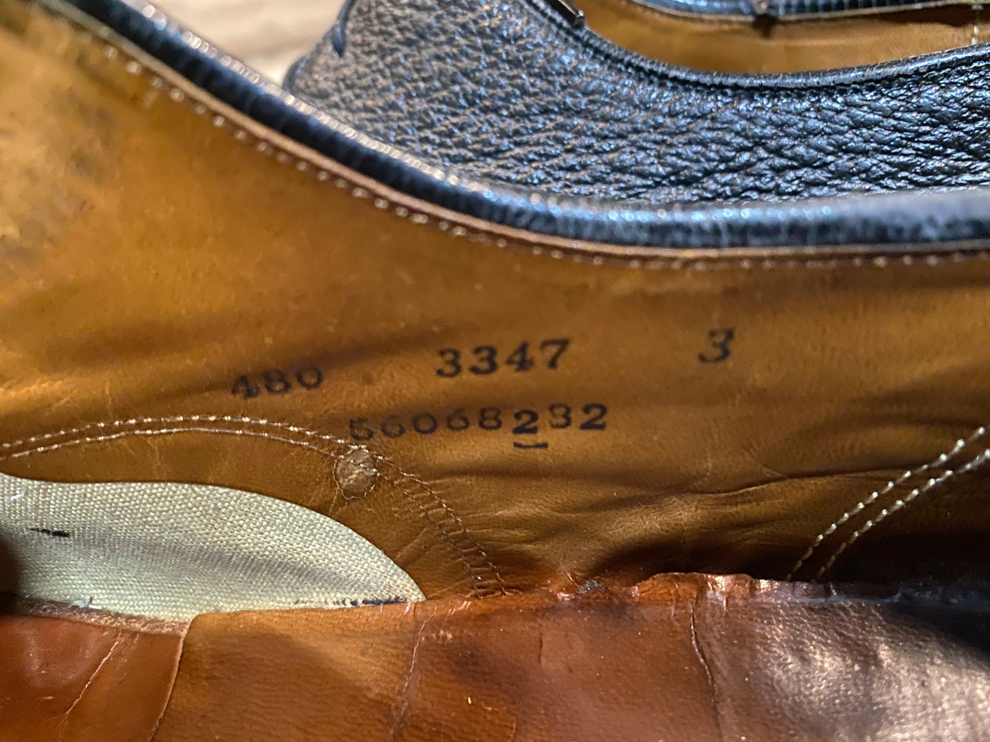 Kingspier Vintage - Black Pebbled Water Bison Leather Plain Toe Derbies by Dack's - Sizes: 8M 10W 41EURO, Made in Canada, Hand Benched Bespoke Quality, Leather Soles and Insoles, Wingfoot Goodyear Rubber Heels