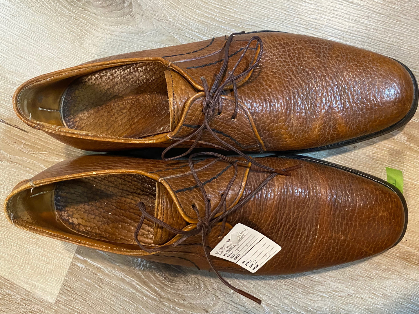 Kingspier Vintage - Brown Plain Toe Derbies by Dack’s The Bondstreet Shoe - Sizes: 9M 11W 42EURO, Made in England, Leather Soles and Insoles, Phillips Cushion No Mark Heels