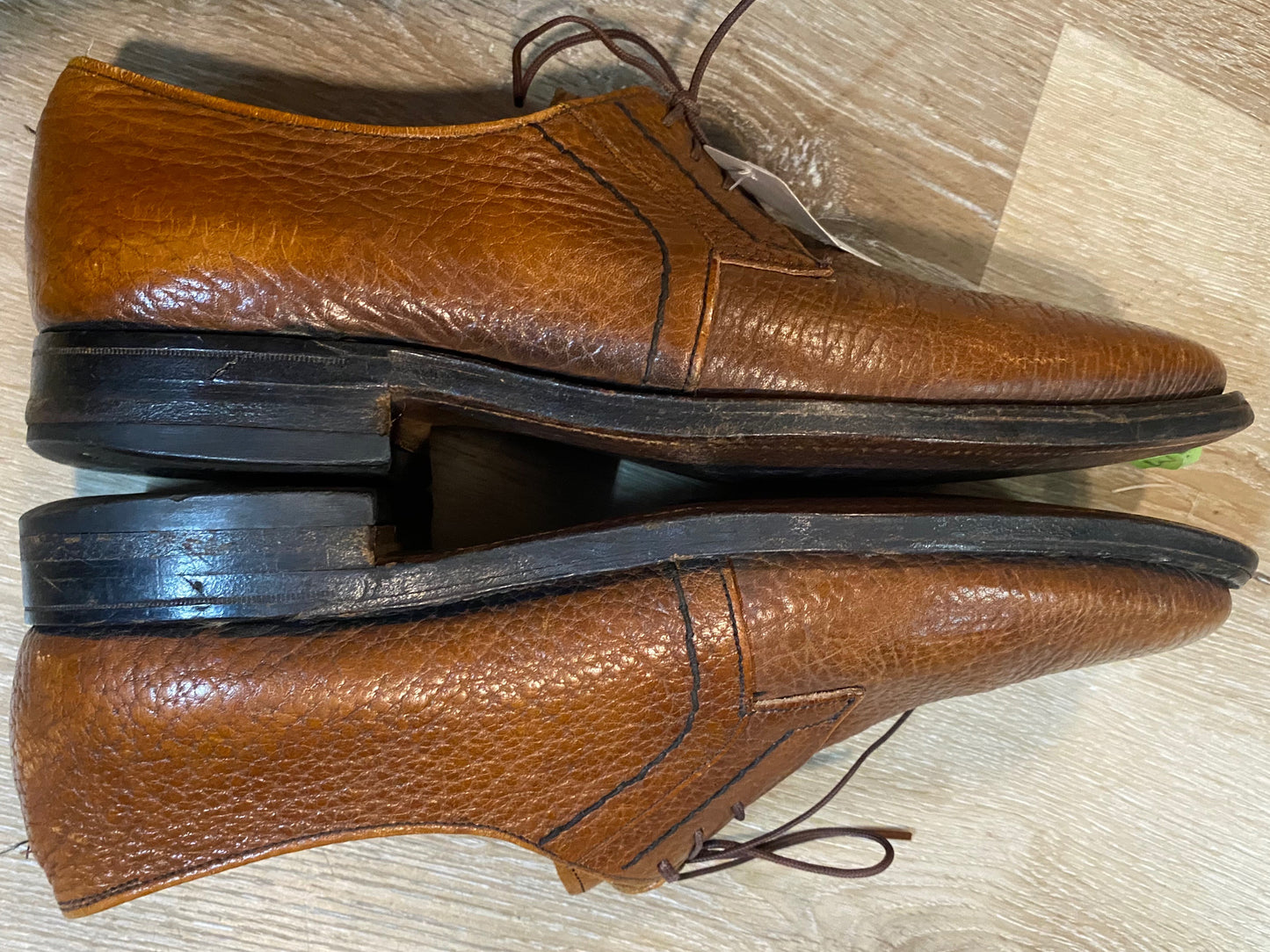 Kingspier Vintage - Brown Plain Toe Derbies by Dack’s The Bondstreet Shoe - Sizes: 9M 11W 42EURO, Made in England, Leather Soles and Insoles, Phillips Cushion No Mark Heels