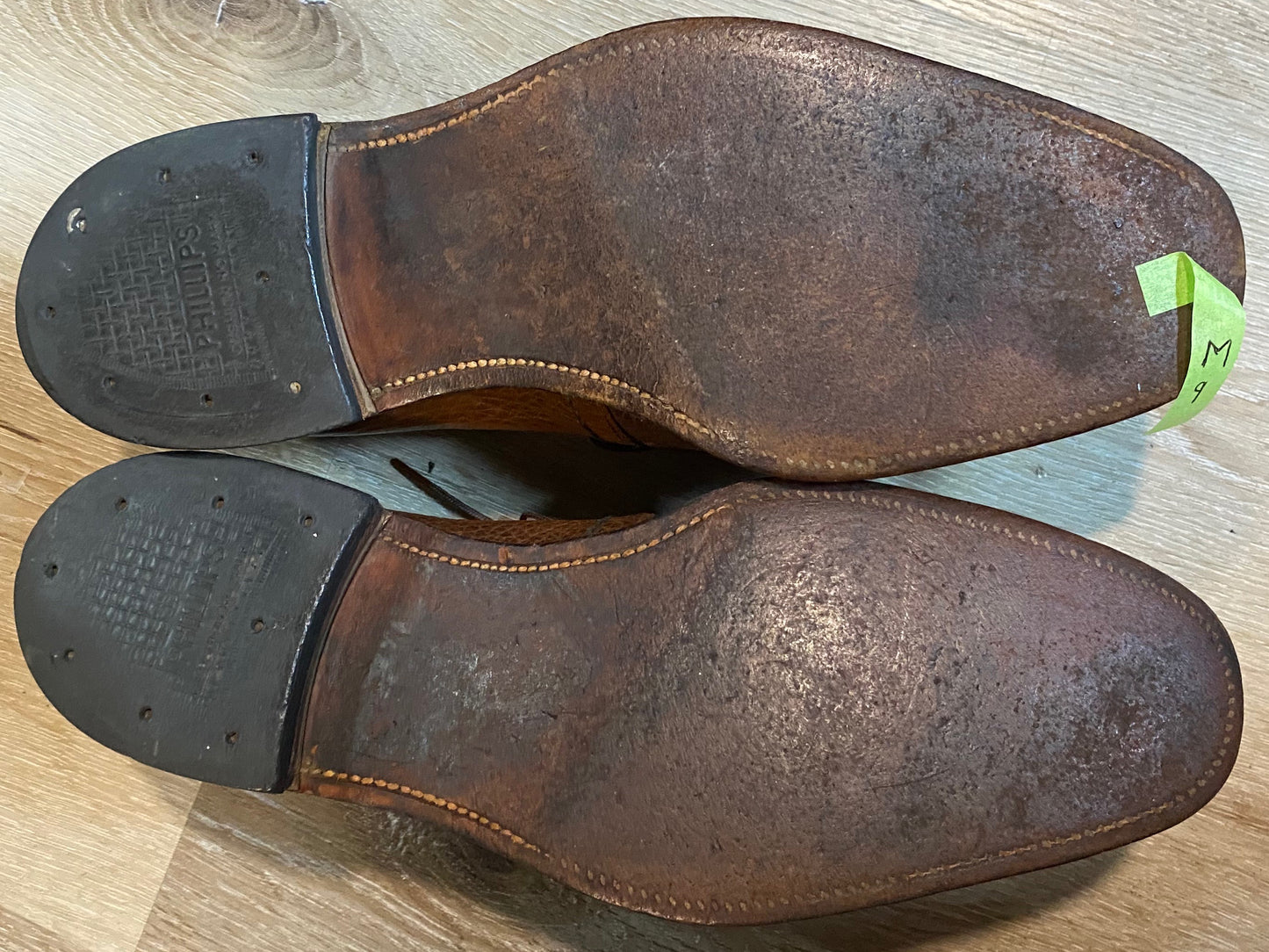 Kingspier Vintage - Brown Plain Toe Derbies by Dack’s The Bondstreet Shoe - Sizes: 9M 11W 42EURO, Made in England, Leather Soles and Insoles, Phillips Cushion No Mark Heels