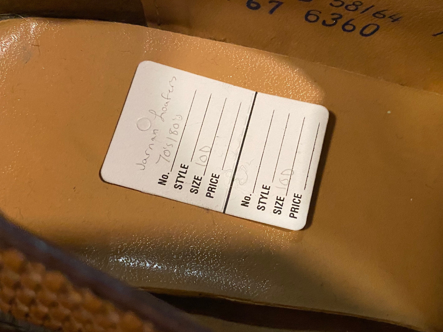 Kingspier Vintage - 1970s/80s Light Brown Embossed Basket Weave Loafers with Darker Brown Saddles by Jarman for Men Sanitized - Sizes: 10M 12W 43EURO, Rubber Soles, Leather Insoles