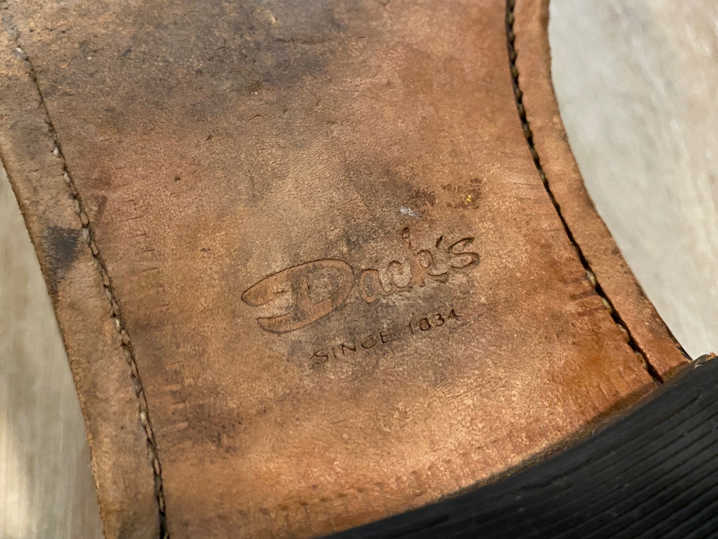 Kingspier Vintage - Dark Burgundy Full Brogue Wingtip Derbies by Dack's Finest Quality Shoes for Men - Sizes: 9M 11W 42EURO, Made in Mexico, Dack's Leather Soles and Rubber Heels, Genuine Goodyear Welt Leather Insoles, Some Fading on Tongue and Toe