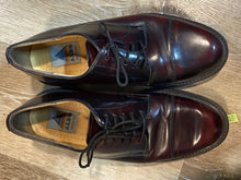 Load image into Gallery viewer, Kingspier Vintage - Dark Red Cap Toe Derbies by Aldo Traditions, Sizes: 9M 11W 42EURO, Made in Italy, Cuoio Altri Materiali, Leather Soles, Rubber Heels
