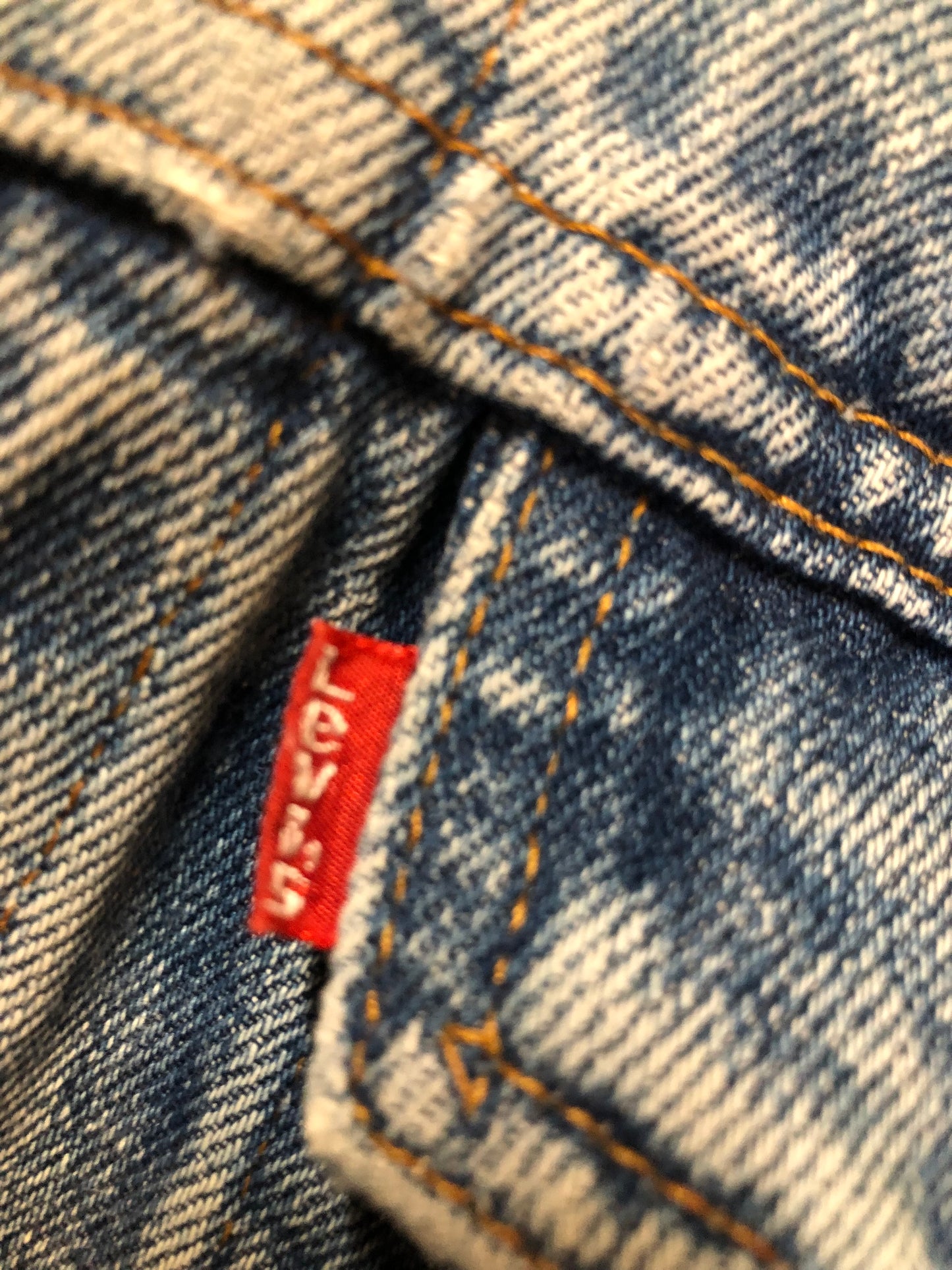 Vintage 1970’s Levi’s light wash denim trucker jacket with two flap pockets on the chest. Red Tab, 100% cotton, made in Canada, size 38 - Kingspier Vintage