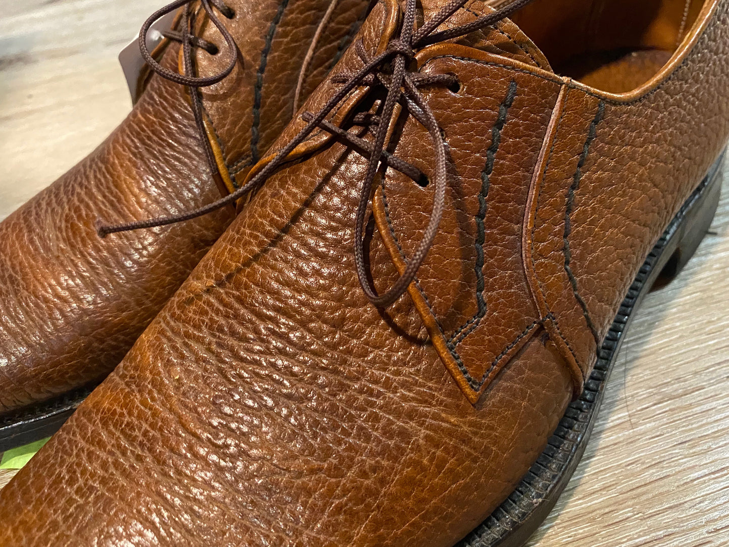 Kingspier Vintage - Brown Plain Toe Derbies by Dack’s The Bondstreet Shoe - Sizes: 9M 11W 42EURO, Made in England, Leather Soles and Insoles, Phillips Cushion No Mark Heels