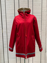 Load image into Gallery viewer, Vintage red northern parka with cotton shell, wool lining, zipper closure and two front pockets. 

Chest 44”
