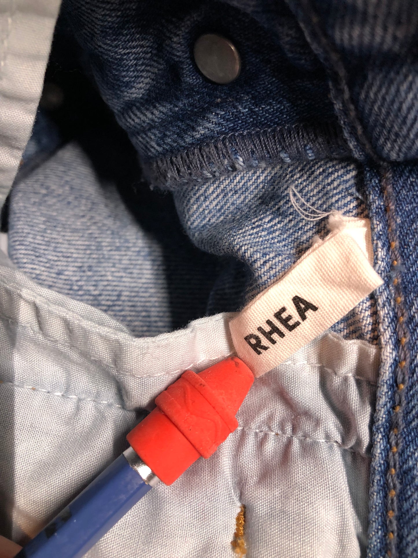 GRLFRND Rhea Denim Jeans - 33”x29” High rise Button fly Slight taper in the leg. 100% Cotton Light wash Distressed Made in USA - Kingspier Vintage