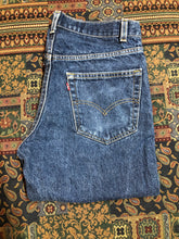 Load image into Gallery viewer, Levi’s 517 Denim Jeans - 33”x26.5”  Vintage Red Tab  High rise  Zip fly  Boot cut leg  100% Cotton  Medium Wash  Button stamp “512”  Tagged at 33x34 Professionally hemmed at 26,5”  Made in USA - Kingspier Vintage
