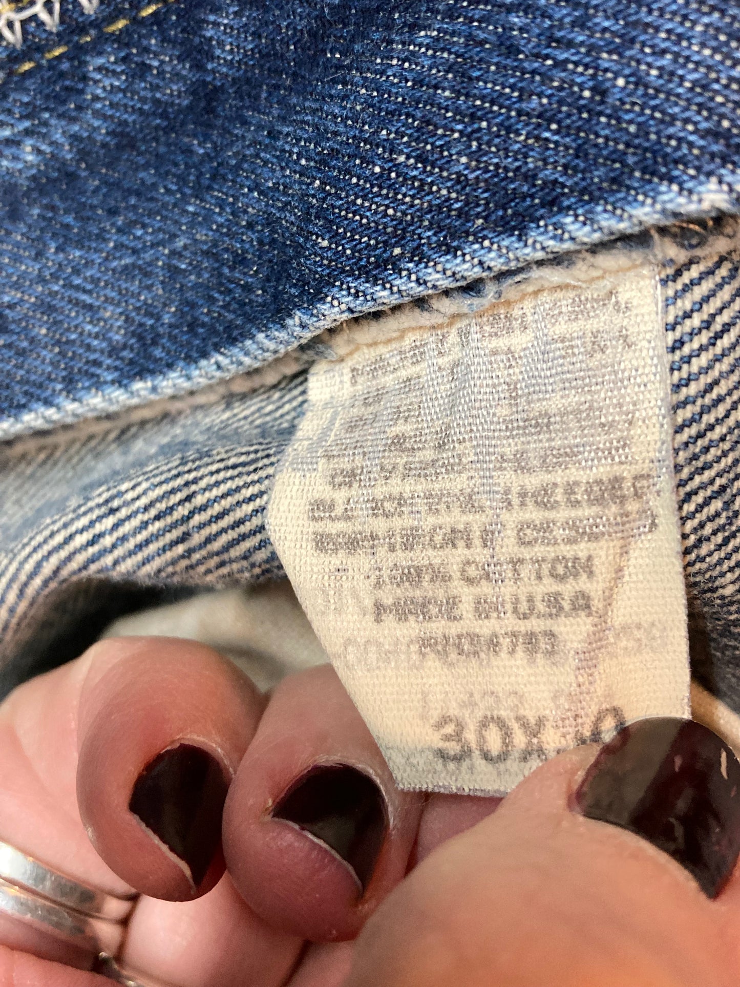 Vintage Lee Dungarees - 30”x30” Denim Jeans 100% cotton High rise Straight leg Medium wash Made in USA - Kingspier Vintage