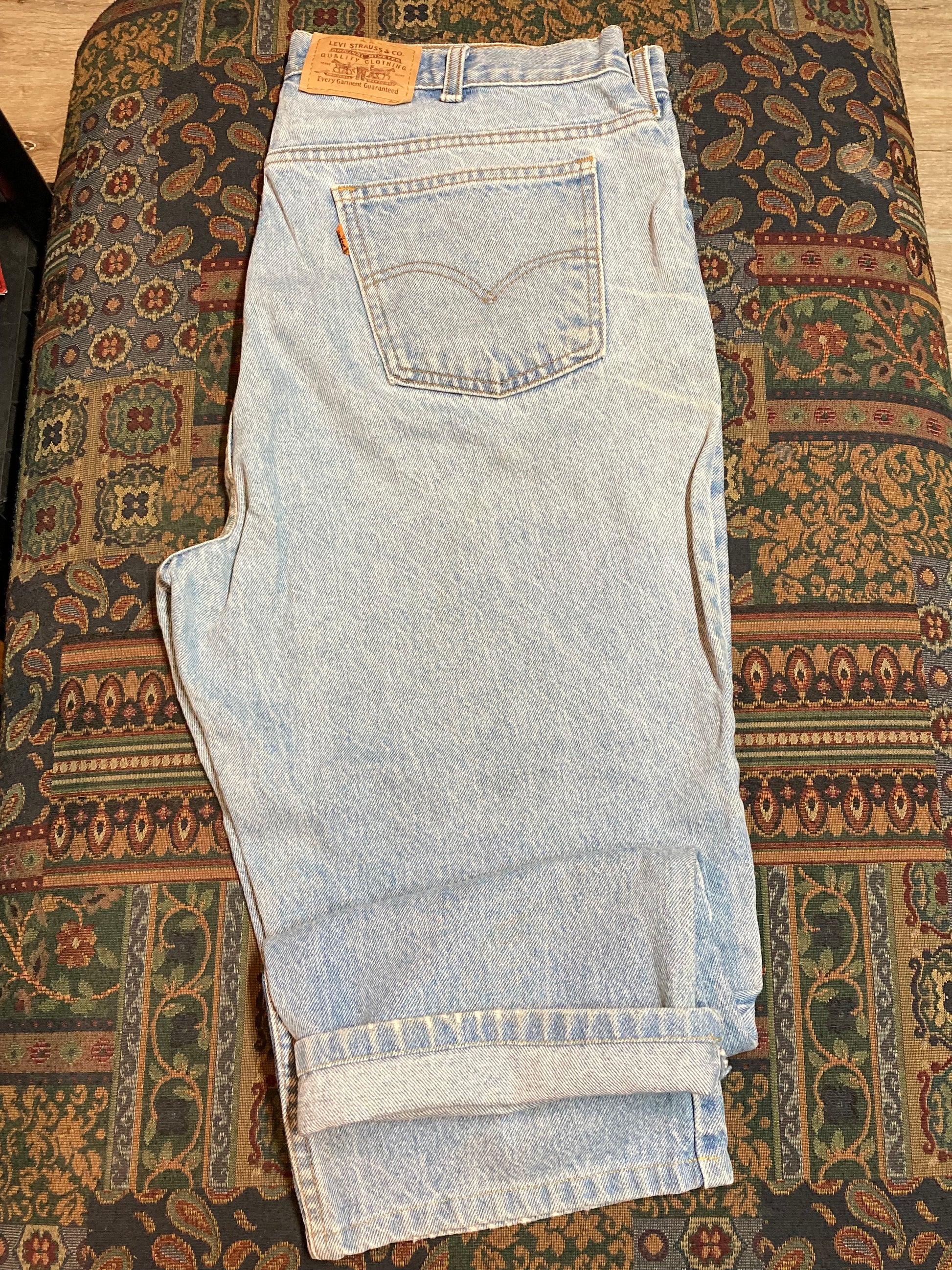 Levi’s Vintage Orange Tab Denim Jeans - 38”x25”, Made in Canada - Kingspier Vintage