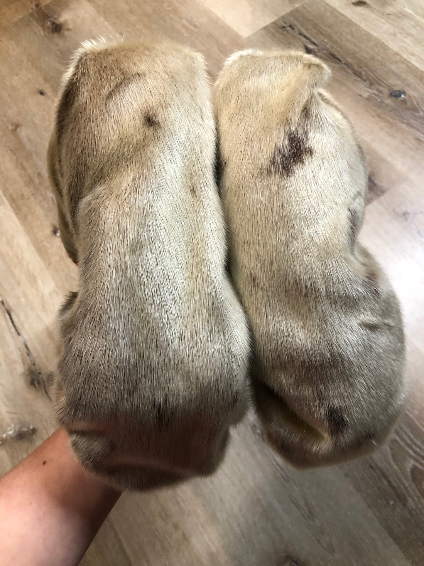 Kingspier Vintage - Vintage Indigenous made fur Mukluks feature natural fur upper and sole.
Hand-made in Canada.