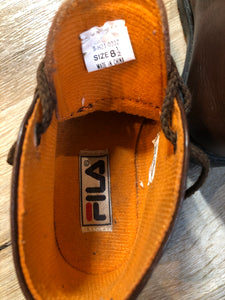 Kingspier Vintage - Fila brown leather boots.

 Size 8.5 Toddler

Shoes are in excellent condition.