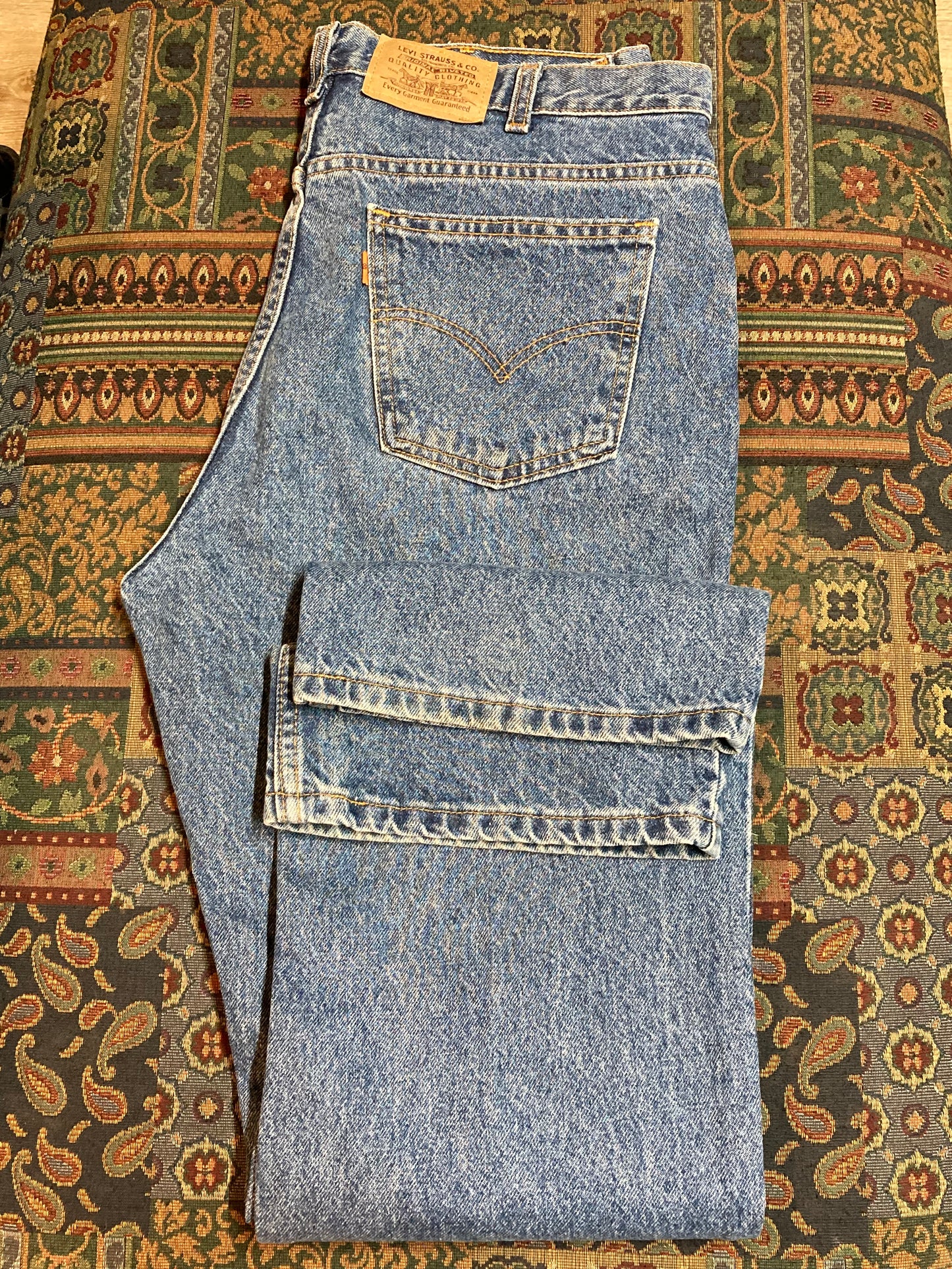 Levi’s 617 Vintage Orange Tab Denim Jeans - 36”x30”, Made in Canada
