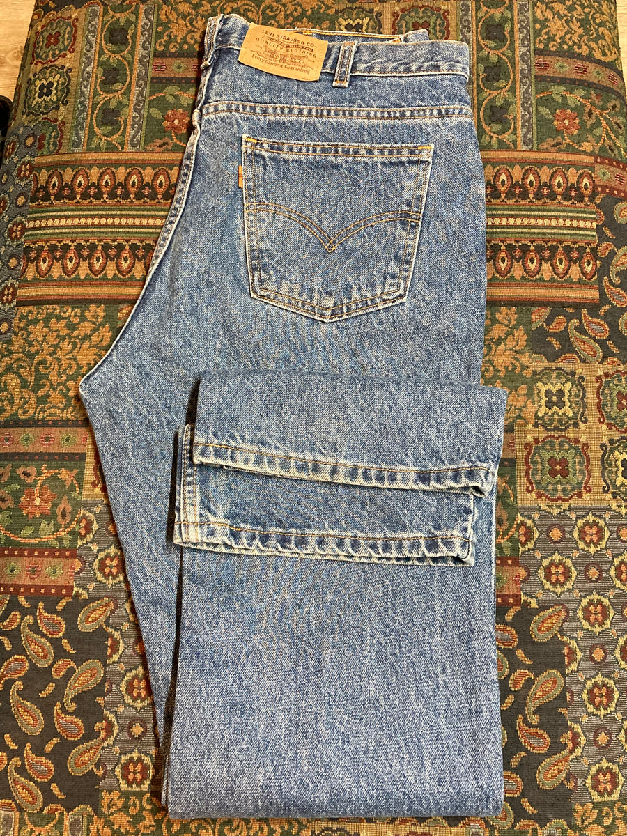 Levi's 617 Vintage Orange Tab Denim Jeans - 36”x30”, Made in