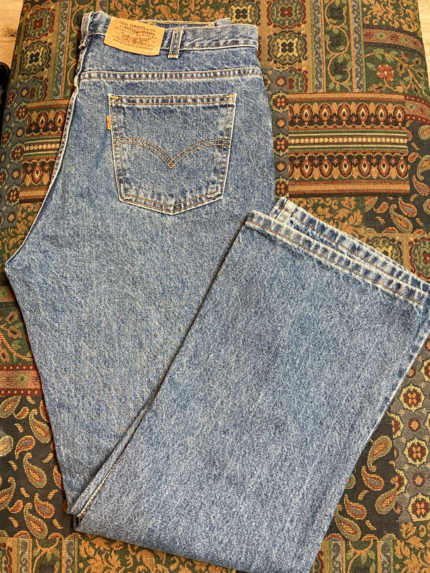 Levi’s 617 Vintage Orange Tab Denim Jeans - 36”x30”, Made in Canada