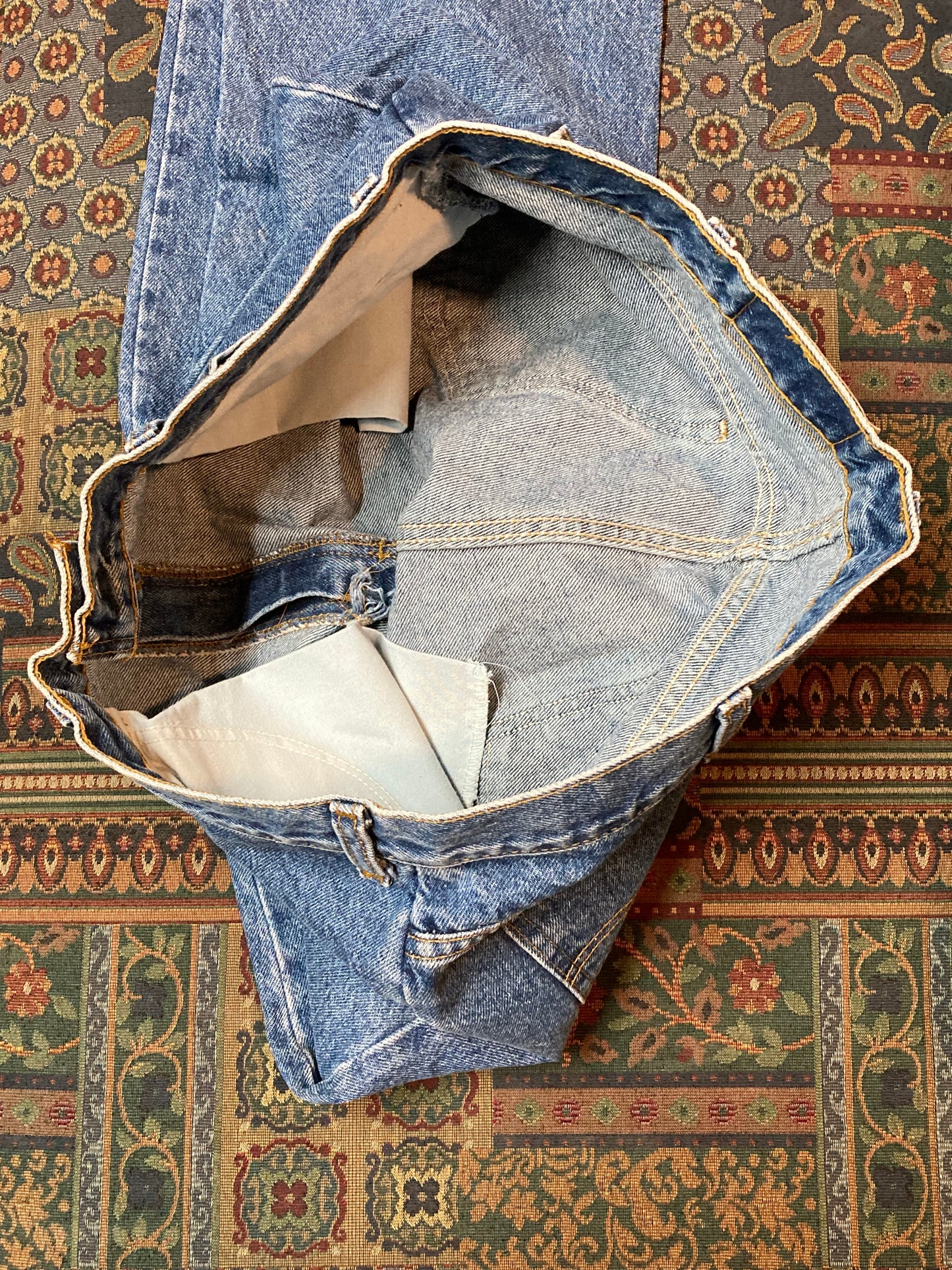Levi’s 617 Vintage Orange Tab Denim Jeans - 36”x30”, Made in Canada - Kingspier Vintage