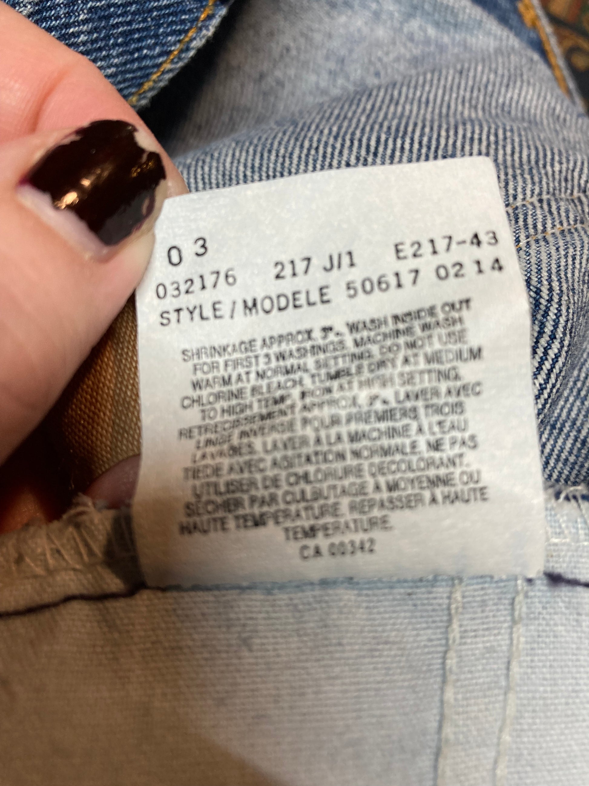 Levi’s 617 Vintage Orange Tab Denim Jeans - 36”x30”, Made in Canada - Kingspier Vintage