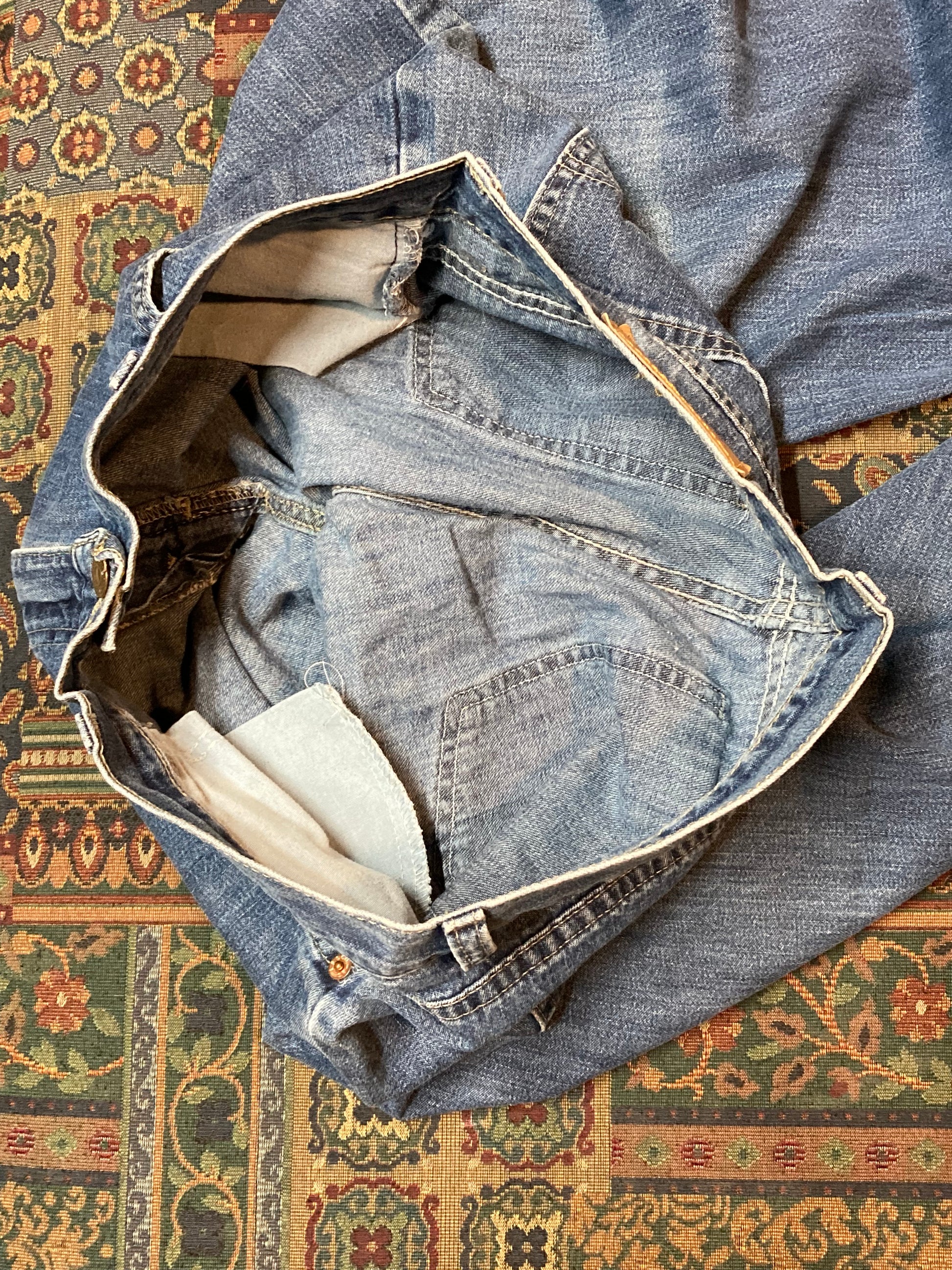 Levi’s 569 Vintage Orange Tab Denim Jeans - 32”x26”, Made in Canada - Kingspier Vintage