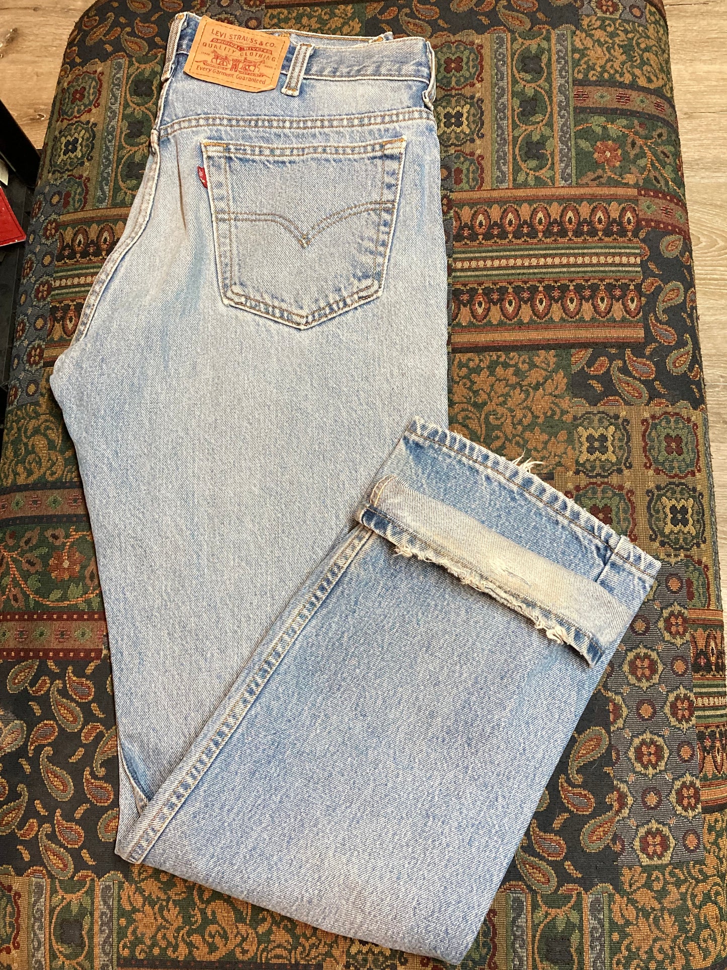 Levi’s 505 Vintage Red Tab Denim Jeans - 34”x34”, Made in Canada - Kingspier Vintage