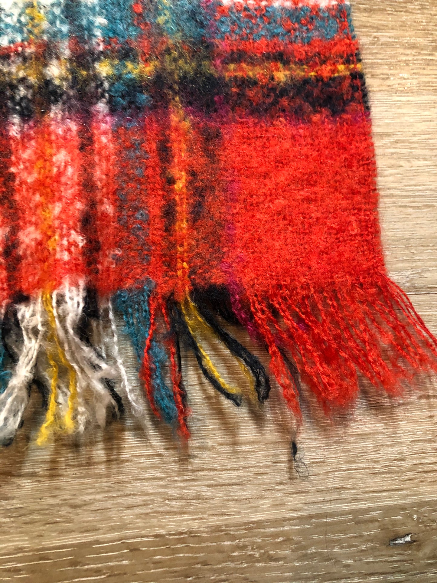 Kingspier Vintage - Simon’s red plaid mohair blend. Made in France.