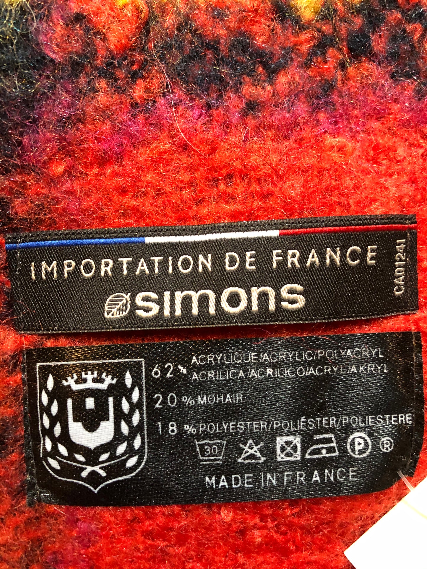 Kingspier Vintage - Simon’s red plaid mohair blend. Made in France.