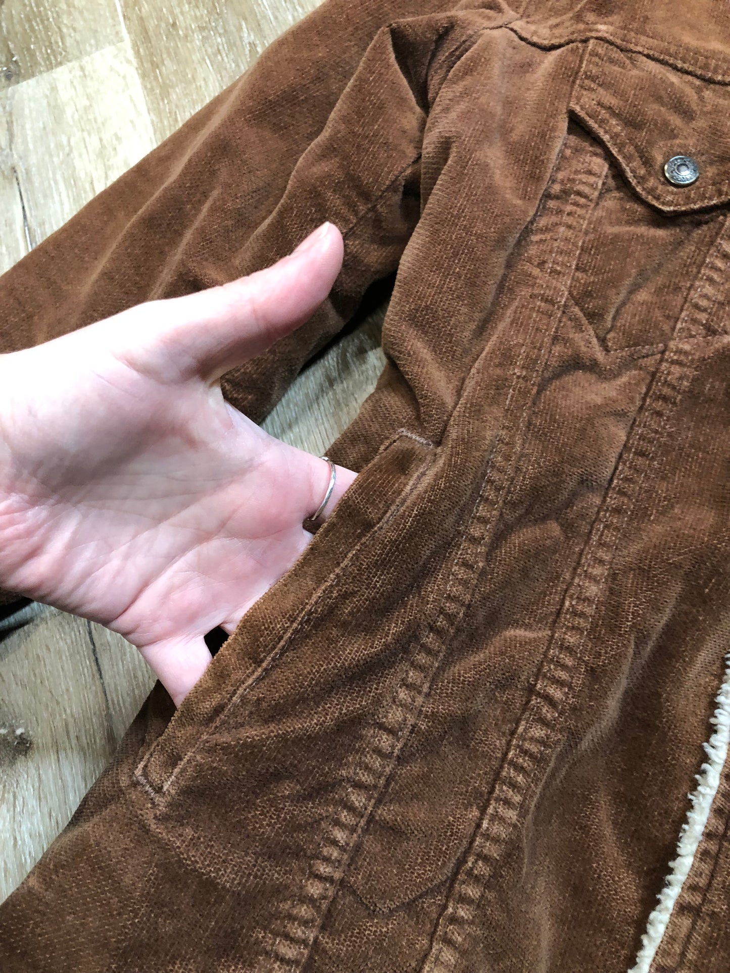 Vintage Levi’s Sherpa Lined Corduroy Jacket, Whte Tab, Made in Canada, SOLD